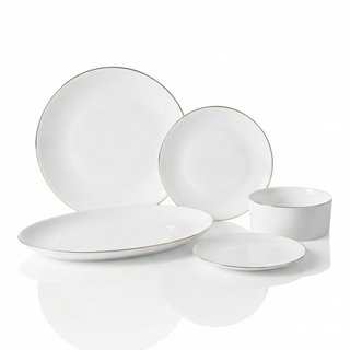 Servizio di Piatti 38 Pz. "Domus Gold Line" Weissestal