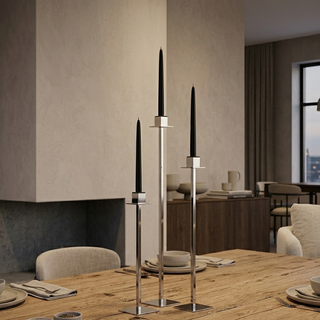 Candeliere Monofiamma In Acciaio Elleffe Design