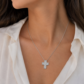 Collana Croce Silver in Argento 925%