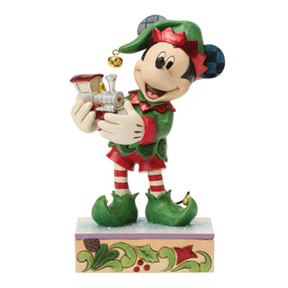 Topolino Elfo con Treno Edizione Speciale Disney h. 19.5 cm.