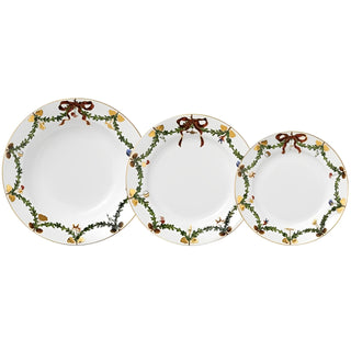 Servizio di Piatti "Star Fluted Christmas" 36 Pz. Per 12 Persone Royal Copenhagen