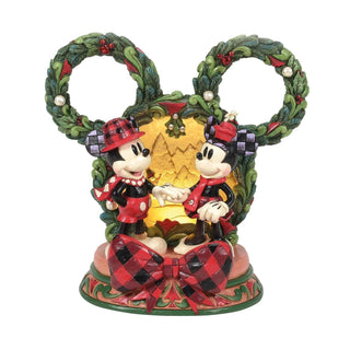 Diorama Led Mickey Mouse e Minnie Disney Traditions h.20 cm.
