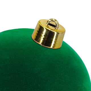 Sfera Natalizia in Velluto Verde Ø 20 cm.