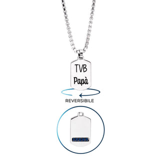 Life-is-papa-Collana-in-acciaio-con-incisione-in-smalto-e-cristalli-P19210