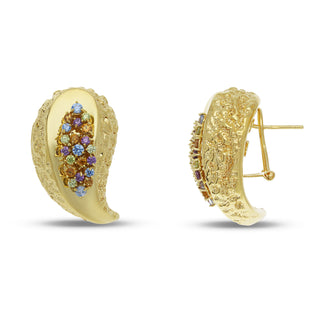 Orecchini A Goccia Elettroformata Oro Giallo 18 kt.