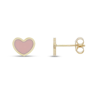 Orecchini Cuore Oro Giallo 18 kt.