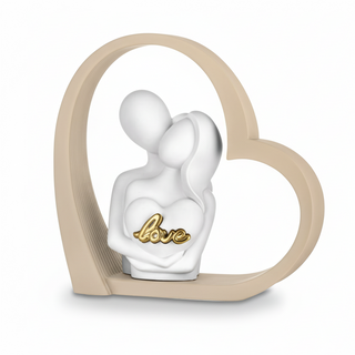 Scultura Cuore Love Neutro Bongelli Preziosi 24xh.25 cm.