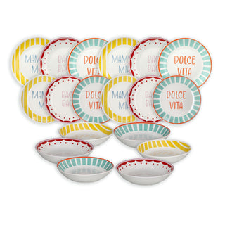 Servizio di Piatti 18 pz. "Moon Viva l'Italia" Andrea Fontebasso