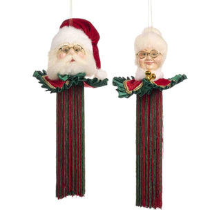 Set 2 Decorazioni Babbo Natale e Mamma Natale Family Feast Goodwill 15 cm.
