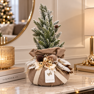 Alberello di Natale con Base in Velluto"Emozioni di Natale" Fiori di Lena h. 50 cm.
