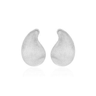 Orecchini A Goccia "Drop Silver Satin" in Argento 925%