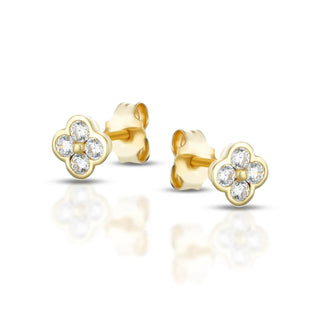 Orecchini Baby Twinki Quadrifoglio L’Or 9 Carati