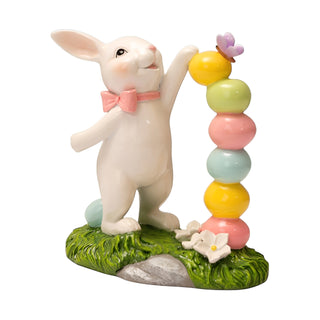Coniglio con Uova "Hand Painted" Palais Royal h. 19 cm.