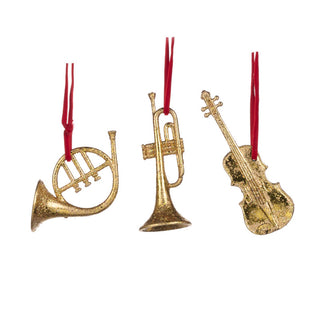 Set 12 Addobbi Strumenti Musicali Goodwill. h. 10 cm.