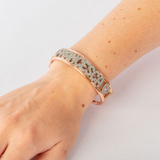 Bracciale Rigido Manetta Nome Personalizzabile in Argento 925 Oro Rosa