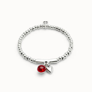 Bracciale Elastico con Cristallo Rosso Unode50