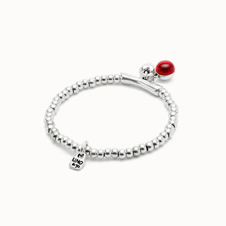 Bracciale Elastico con Cristallo Rosso Unode50
