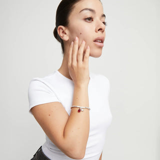 Bracciale Elastico con Cristallo Rosso Unode50