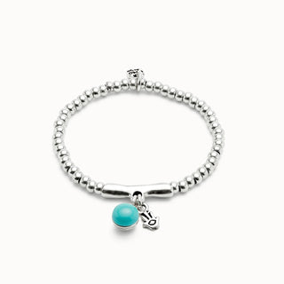 Bracciale Elastico con Cristallo e Mano di Fatima Verde Unode50