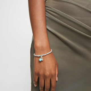 Bracciale Elastico con Cristallo e Mano di Fatima Verde Unode50