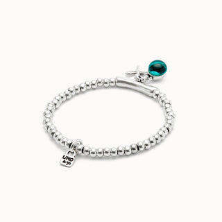 Bracciale Elastico con Cristallo di Murano Verde Unode50