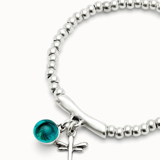 Bracciale Elastico con Cristallo di Murano Verde Unode50