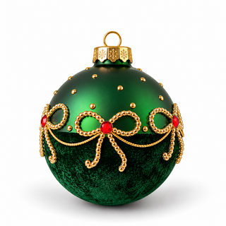 Set 4 pz. Sfere Glass Ball "Emozioni di Natale" Fiori di Lena Ø10 cm.