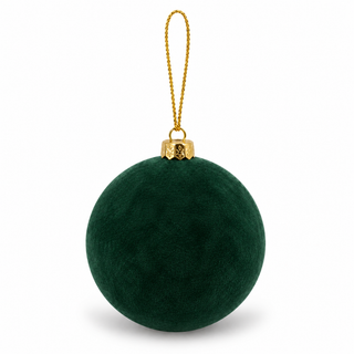 Set 3 pz. Sfere in Velluto Verde h.10 cm.