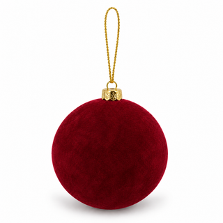 Set 3 pz. Sfere in Velluto Bordeaux h.10 cm.
