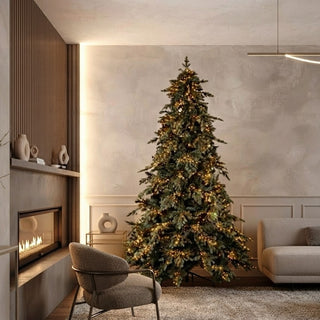Albero di Natale Pino Saint Moritz 3000 MiniLed Fiori di Lena - h.180 cm.