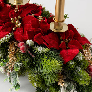 Candeliere a Quattro Fiamme "Emozioni di Natale" Fiori di Lena h.50 cm