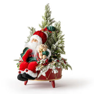 Tamburo Babbo Natale "Emozioni di Natale" Fiori di Lena 70 cm.