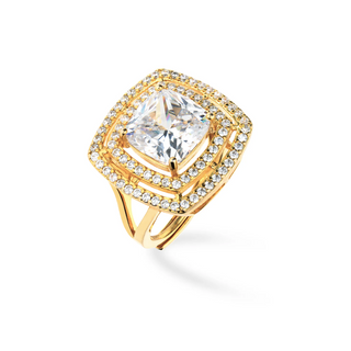 Anello Square Gold in Argento 925%