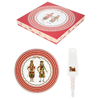 Set Piatto Torta+Paletta per Dolci "Vintage Toys" Nuvole di Stoffa