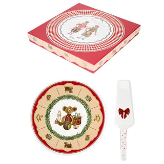 Set Piatto Torta+Paletta per Dolci "Vintage Toys" Nuvole di Stoffa