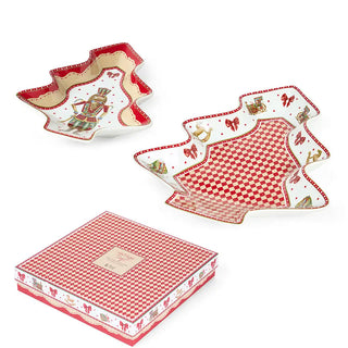 Set 2 Piatti Albero "Vintage Toys" Nuvole di Stoffa