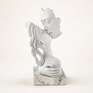 Scultura Bacio Stilizzato Base Marmo Bongelli Preziosi h.38 cm.