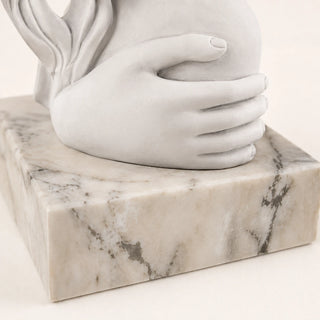 Scultura Bacio Stilizzato Base Marmo Bongelli Preziosi h.38 cm.