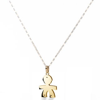 Collana Con Bimbo In Oro Giallo 18kt