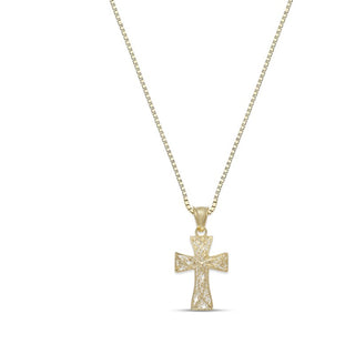 Collana Croce in Oro Giallo 18kt.
