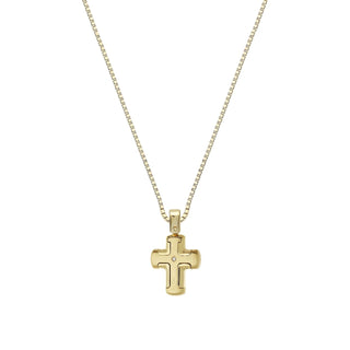 Collana Croce in Oro Giallo 18kt.