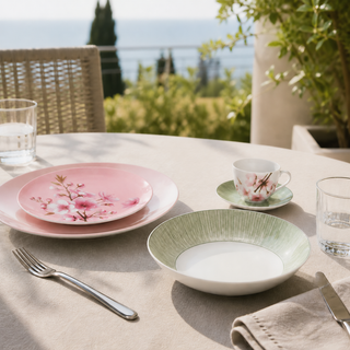 Servizio di Piatti+ Caffè da 48 pz. “Spring” Fade Maison