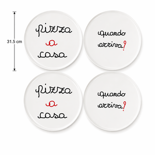 Set 4 Piatti Pizza Simple Day 31.5 cm.