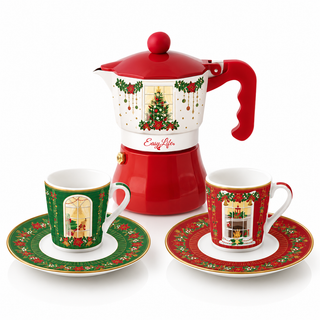Set 2 Tazzine Caffè+ Moka "Festive Avenue" Easy Life