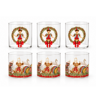 Set 12 Bicchieri "Vintage Toys" Nuvole di Stoffa 300 ml.