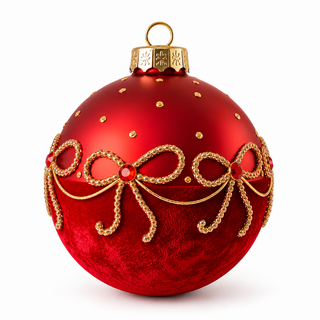 Set 2 pz. Sfere Glass Ball "Emozioni di Natale" Fiori di Lena Ø12 cm.