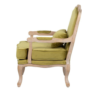 Sillon-butaca-diseno-clasico-con-reposabrazos-madera-con-tallas-y-terciopelo-verde-3