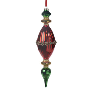 Decorazione Natalizia Glass Jewel Stripe Goodwill in Vetro 34,5 cm.
