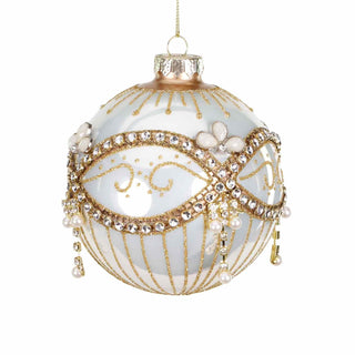 Set 3 Sfere Natalizie Glass Jewel Pearl Goodwill 10 cm.
