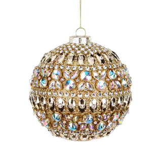 Set 2 Sfere Natalizie Jewel Glitter Gold Goodwill 10 cm.